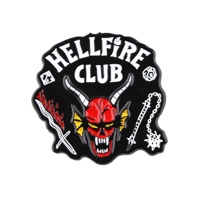 STRANGER THINGS: HELLFIRE CLUB (BLACK BACKGROUND)(ENAMEL) - PIN
