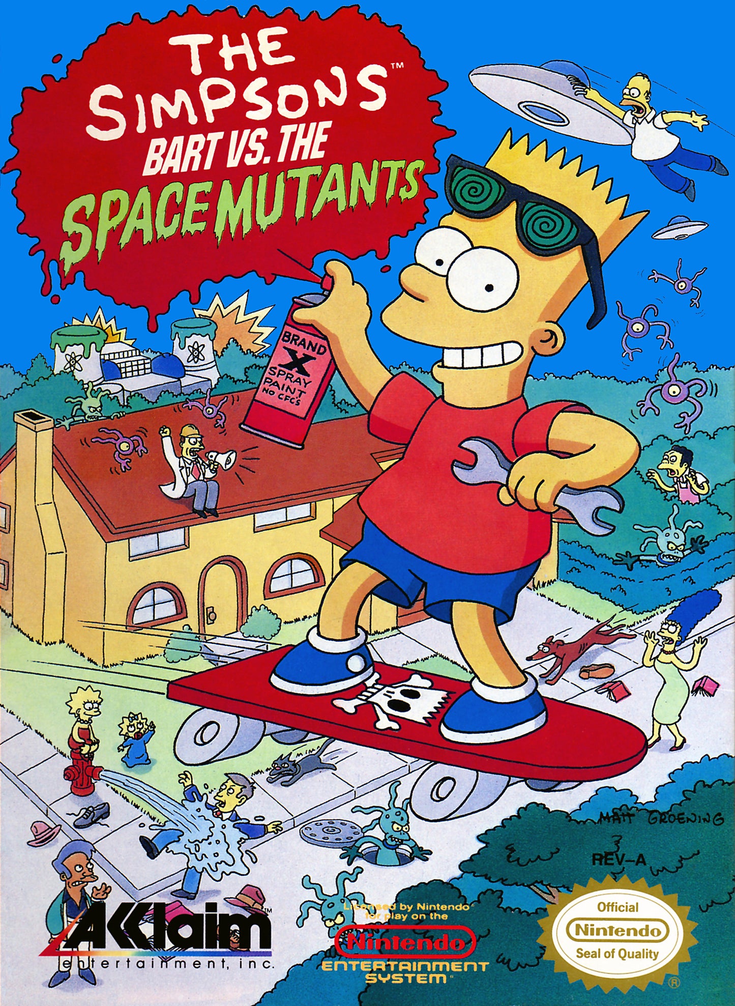 SIMPSONS: BART VS. THE SPACE MUTANTS  - NES (W/BOX & MANUAL)