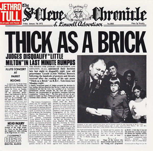 JETHRO TULL  - THICK AS A BRICK (STEVEN WILSON REMIX)