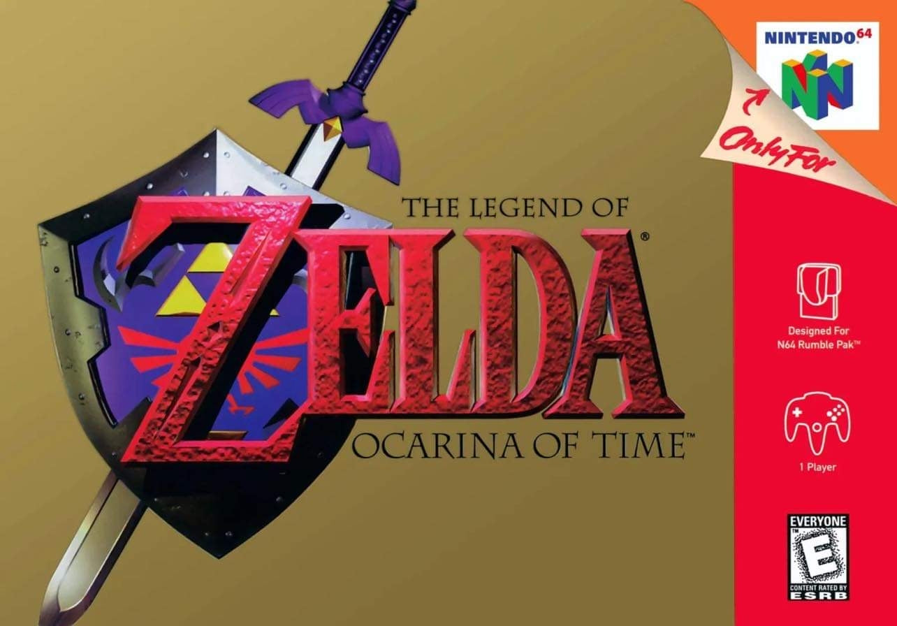LEGEND OF ZELDA: OCARINA OF TIME (GOLD C  - N64 (W/BOX & MANUAL)