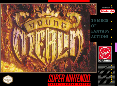 YOUNG MERLIN  - SNES (W/BOX & MANUAL)