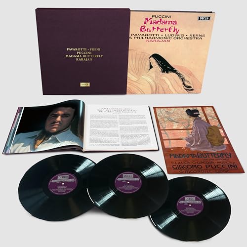MIRELLA FRENI, LUCIANO PAVAROTTI, CHRISTA LUDWIG, WIENER PHILHARMONIKER, HERBERT VON KARAJAN - PUCCINI: MADAMA BUTTERFLY (2025 REMASTER / 3LP)