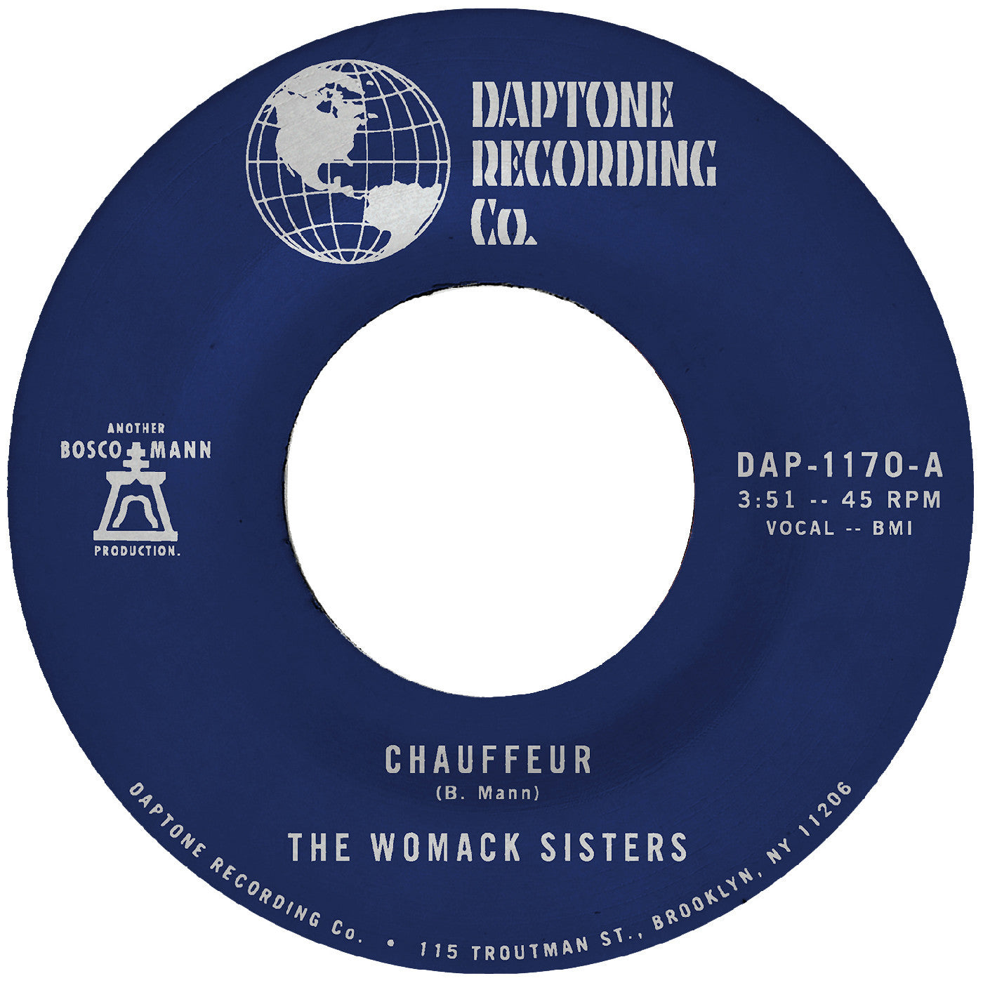 WOMACK SISTERS, THE - CHAUFFEUR B/W INSTRUMENTAL