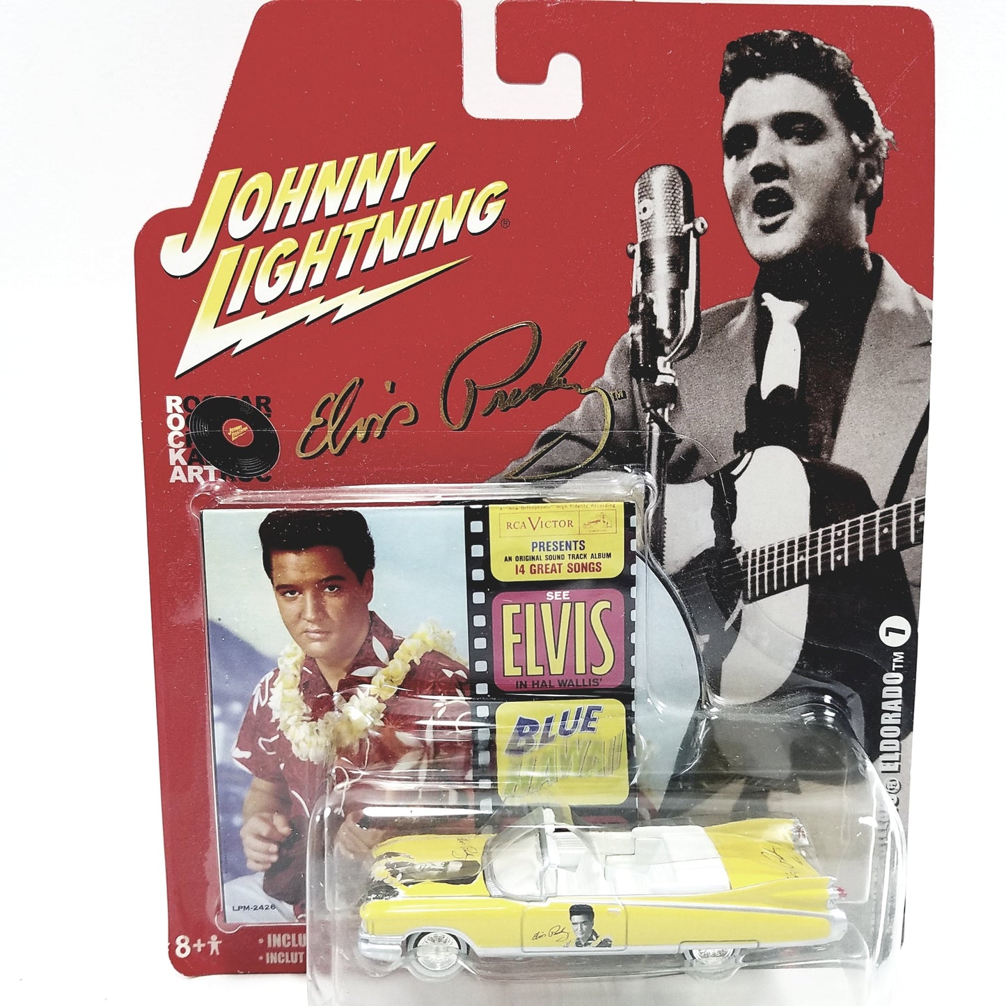 ELVIS: BLUE HAWAII CAR-1959 CADILLAC ELDORADO - JOHNNY LIGHTNING-2005