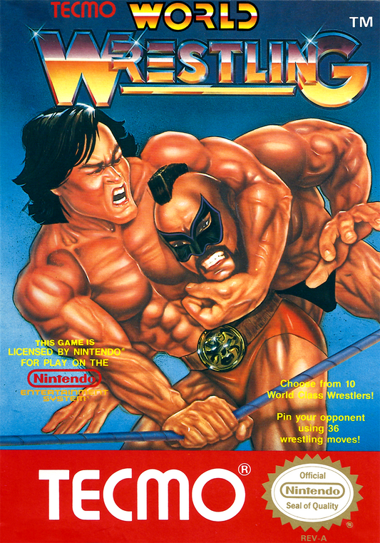 TECMO WORLD WRESTLING  - NES (W/BOX & MANUAL)