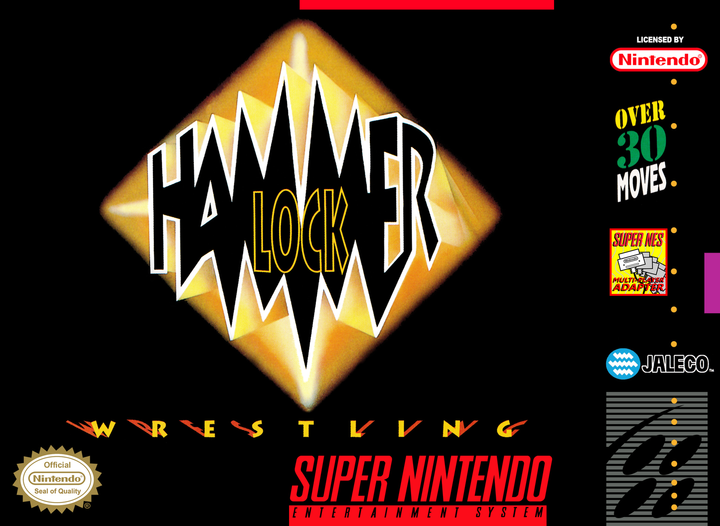 HAMMERLOCK WRESTLING  - SNES (W/BOX)