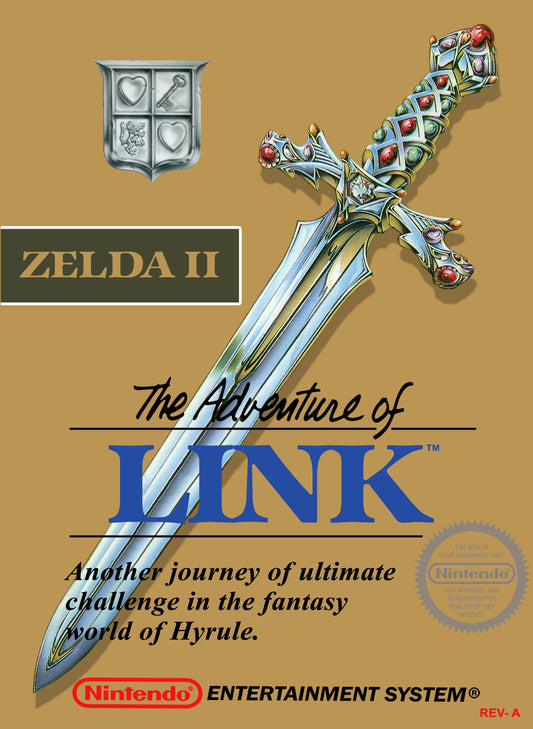 ZELDA II: THE ADVENTURE OF LINK (GOLD CA  - NES