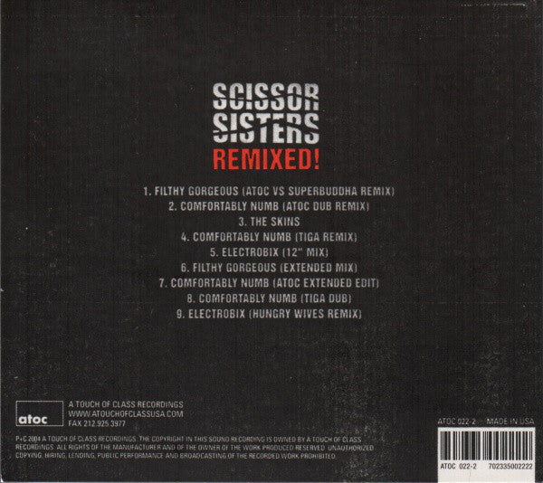 SCISSOR SISTERS  - REMIXED!