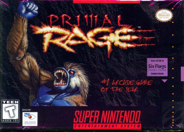 PRIMAL RAGE  - SNES (W/BOX & MANUAL)