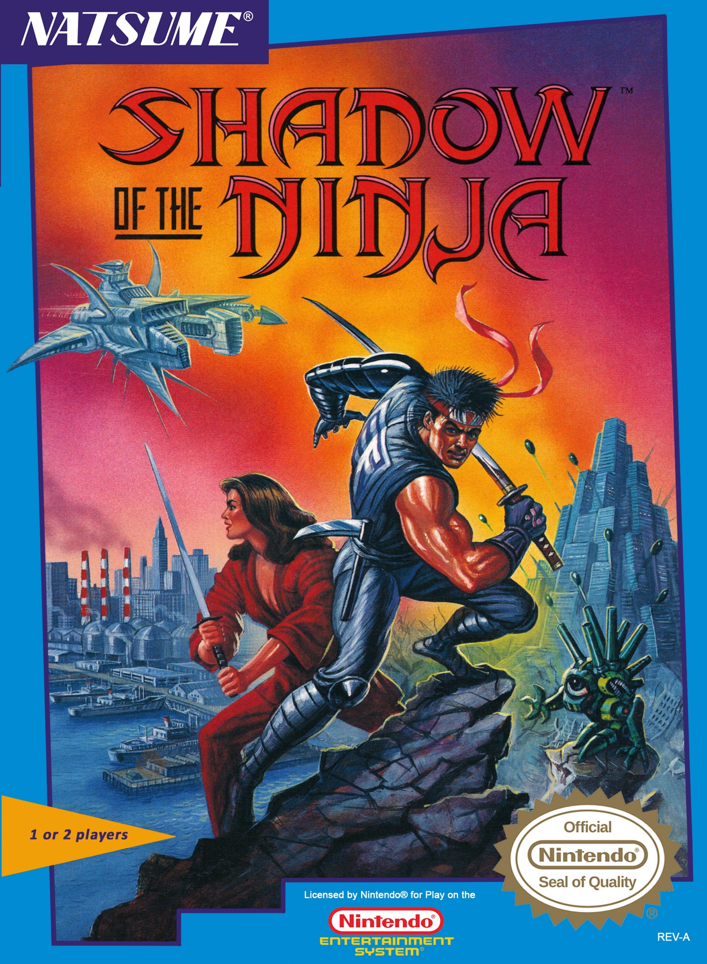 SHADOW OF THE NINJA  - NES (W/BOX & MANUAL)