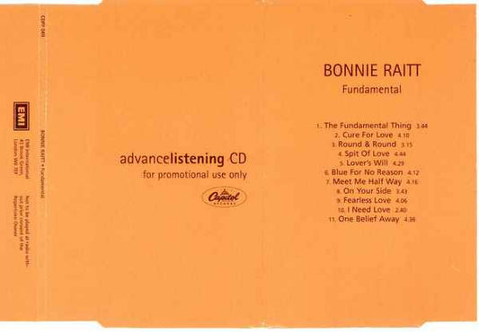 RAITT, BONNIE  - FUNDAMENTAL (2CDS)