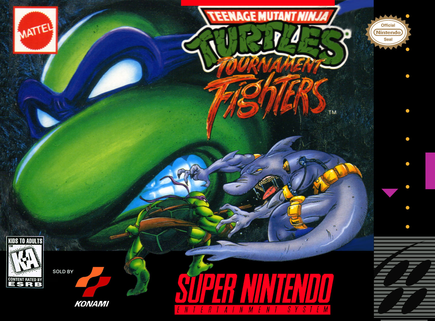 TEENAGE MUTANT NINJA TURTLES: TOURNAMENT  - SNES (W/BOX & MANUAL)