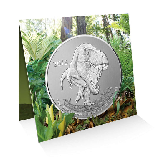 DISCOVER CANADA'S DINOSAURS: $20 SILVER COIN - ROYAL CANADIAN MINT-2016