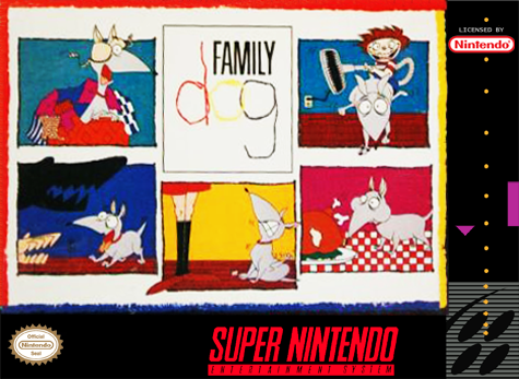 FAMILY DOG  - SNES (W/BOX & MANUAL)