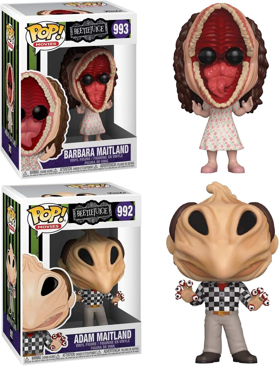 BEETLEJUICE: ADAM MAITLAND #994/BARBARA MAITLAND #993 - FUNKO POP!-SET OF 2