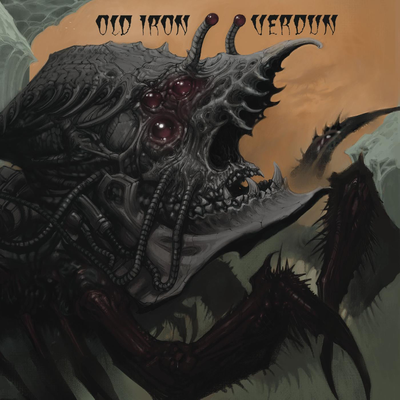 OLD IRON/VERDUN - OLD IRON/VERDUN SPLIT EP (CLEAR WITH ORANGE MARBLE VINYL)