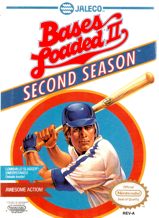 BASES LOADED 2: SECOND SEASON  - NES (W/BOX & MANUAL)