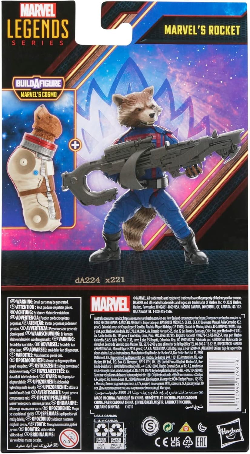GUARDIANS OF THE GALAXY V3: ROCKET RACOON - MARVEL LEGENDS-COSMO BAF