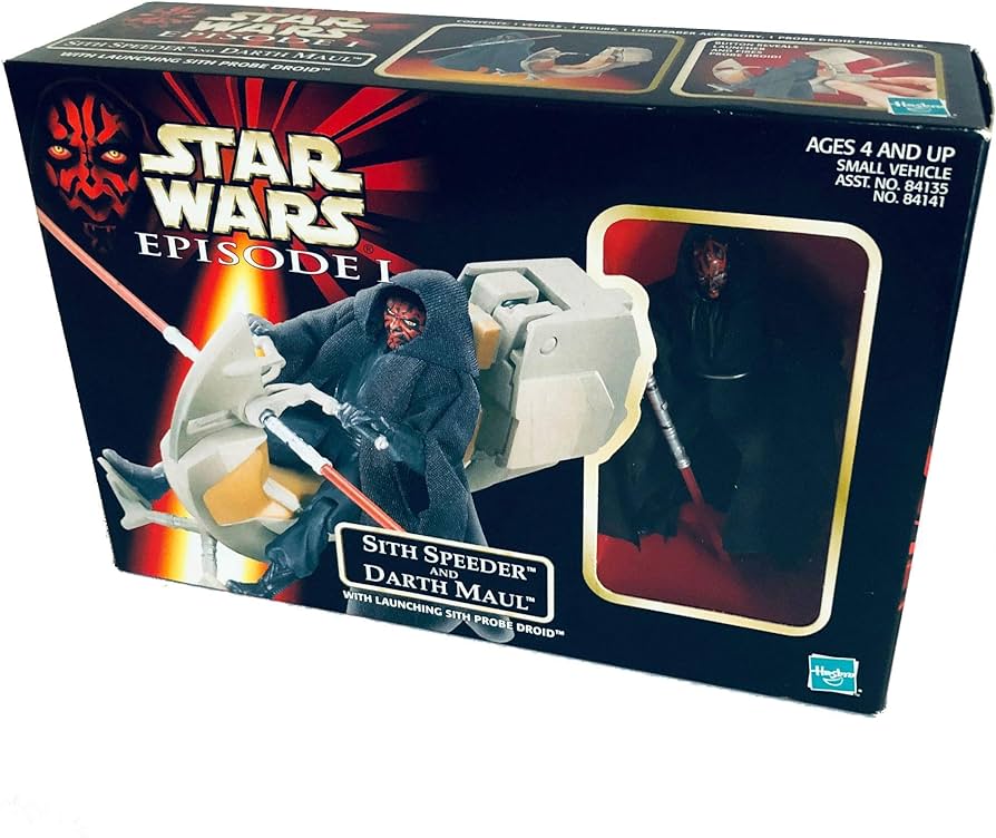 STAR WARS: SITH SPEEDER & DARTH MAUL - 3.75" SERIES-1998-POTF