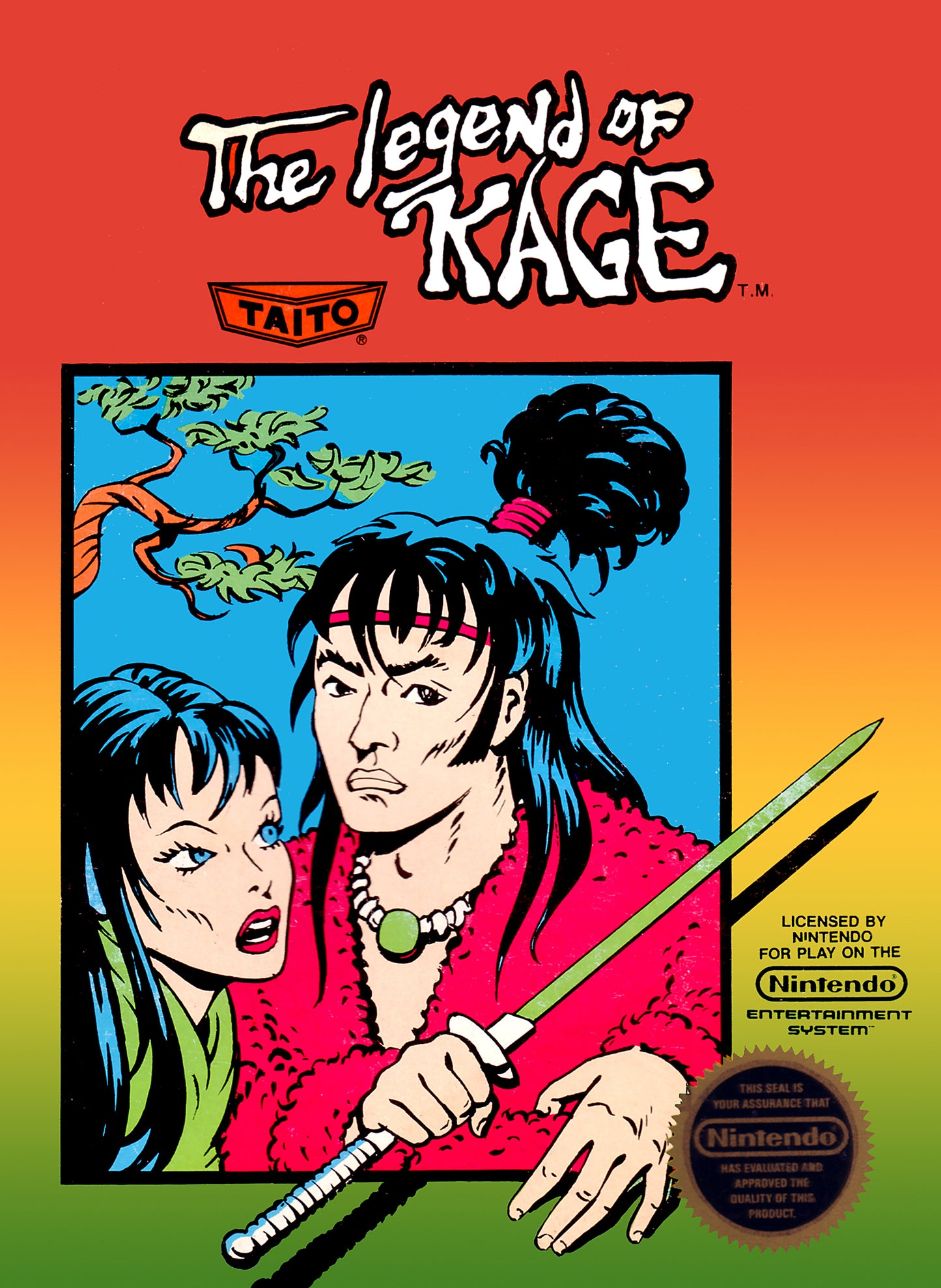 LEGEND OF KAGE  - NES (W/BOX & MANUAL)