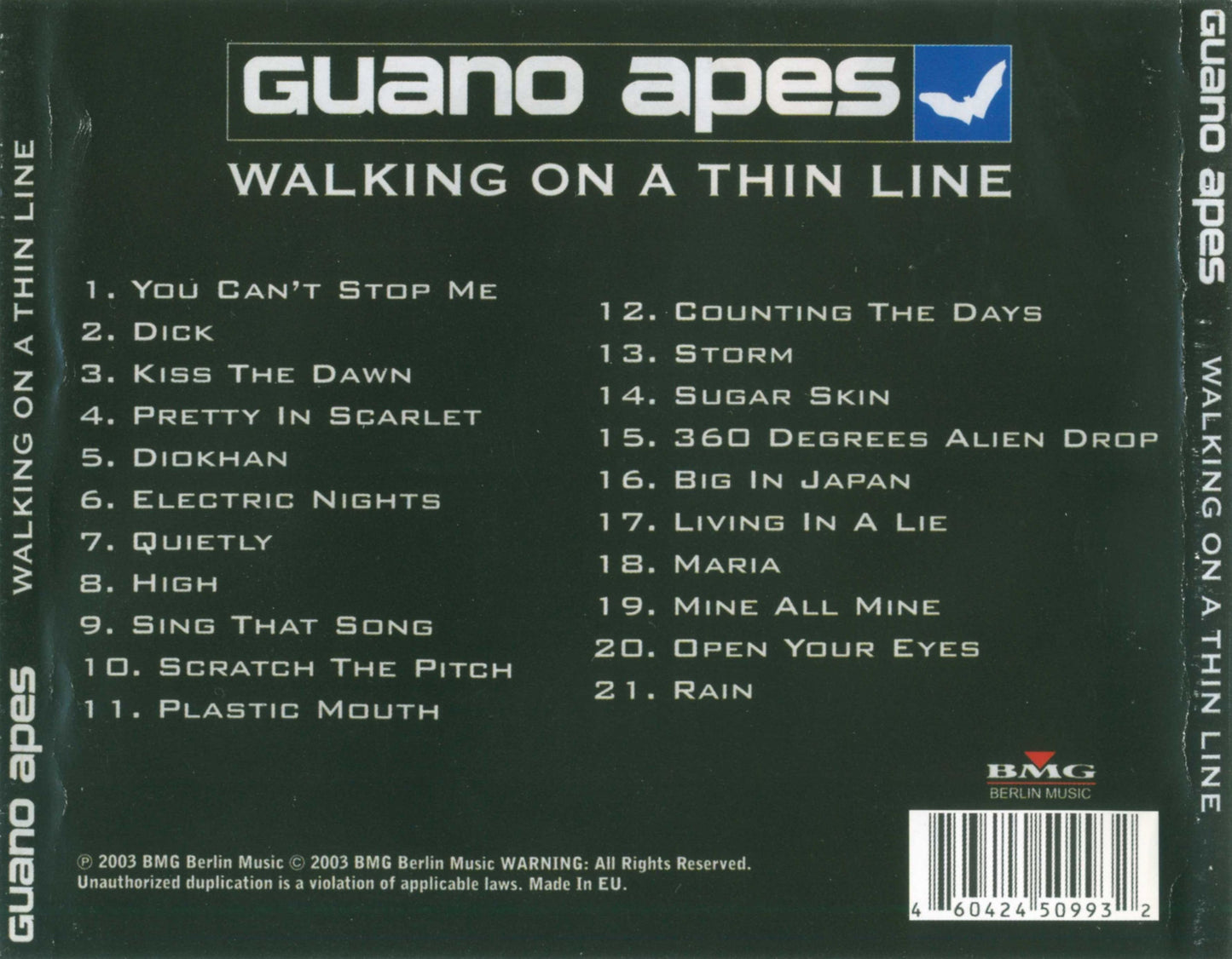 GUANO APES  - WALKING ON A THIN LINE