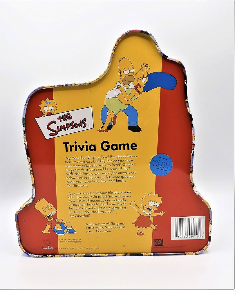 SIMPSONS: TRIVIA GAME - BOARD GAME-COMPLETE