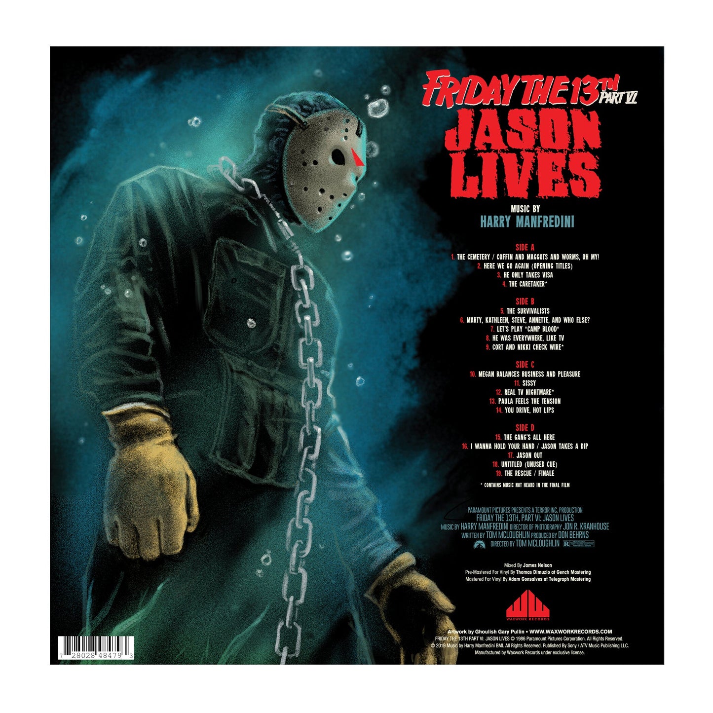 Harry Manfredini - Friday The 13th Part VI: Jason Lives OST (180G/"Jason Voorhees, Blood, and Paintball" Splattered Vinyl)