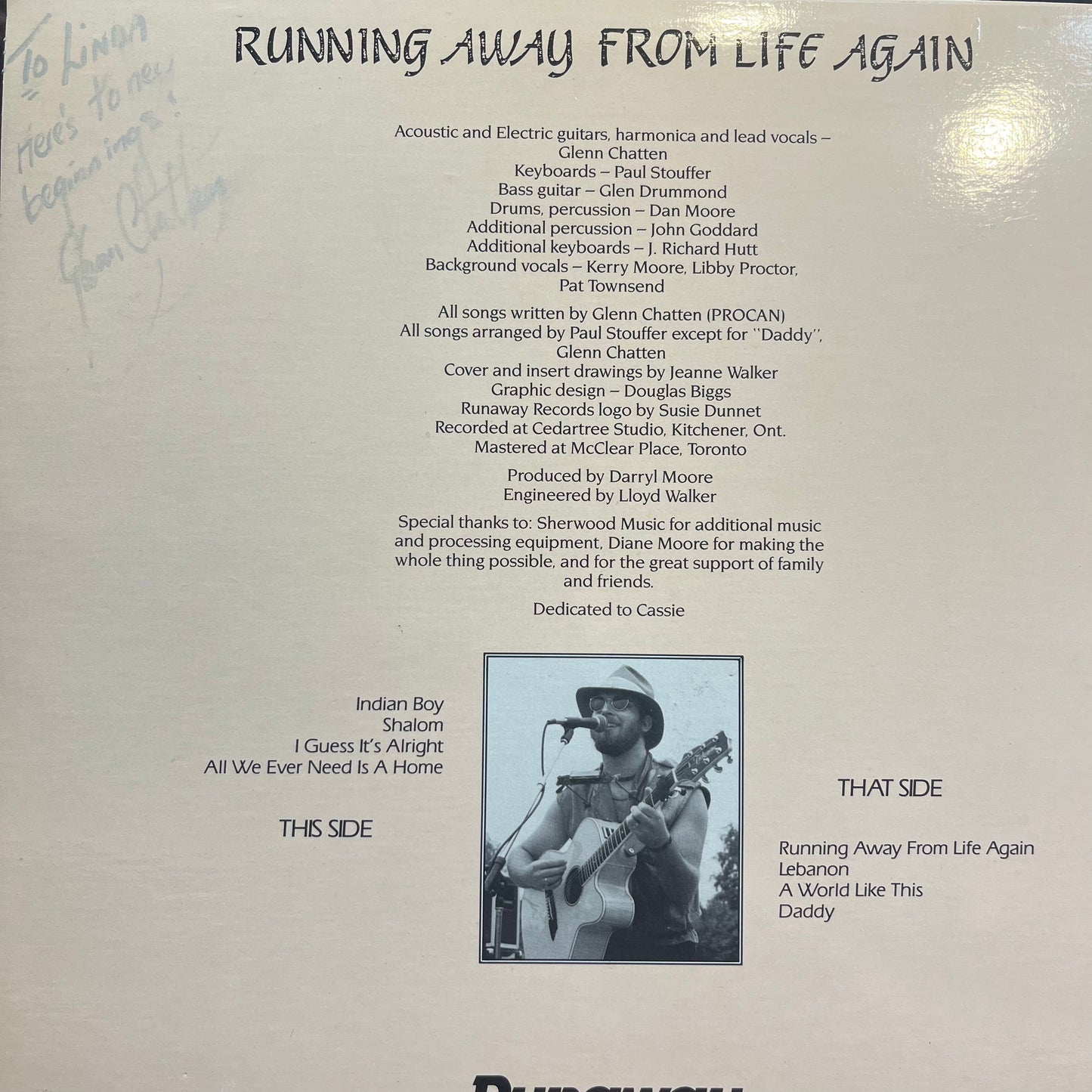 Glenn Chatten - Running Away From Life Again (Used LP)