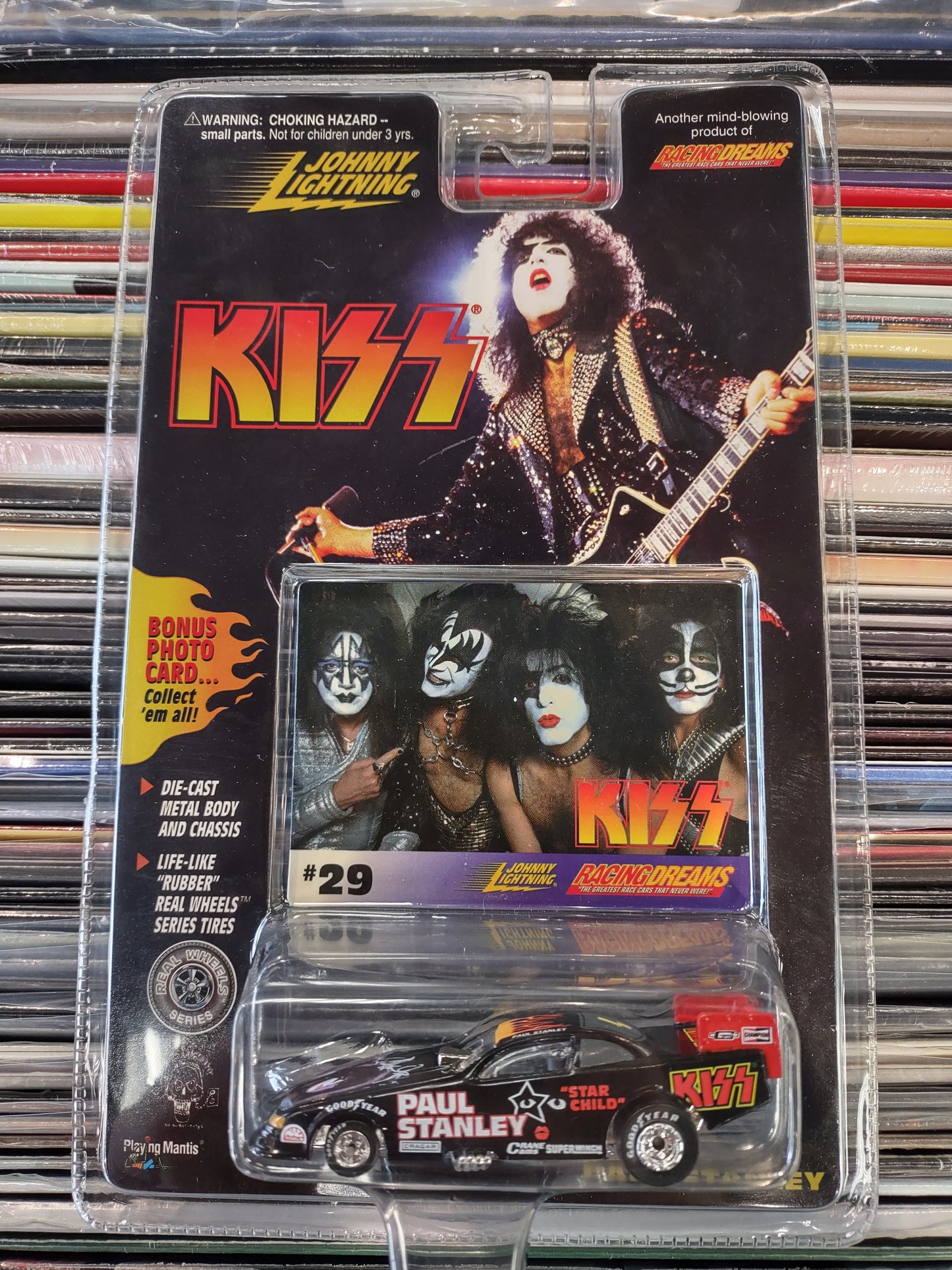 KISS CARS: #13/23/29/45 (BLACK TOP) - JOHNNY LIGHTNING-SET OF 4