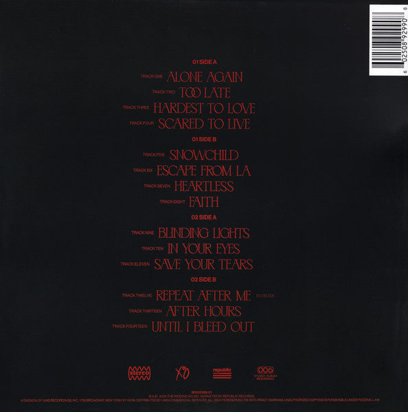 Weeknd - After Hours (Sealed) (Blood Splatter) (Used LP)
