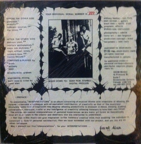 Idiom Colleagues - Interpretations, Chapter One (Used LP)