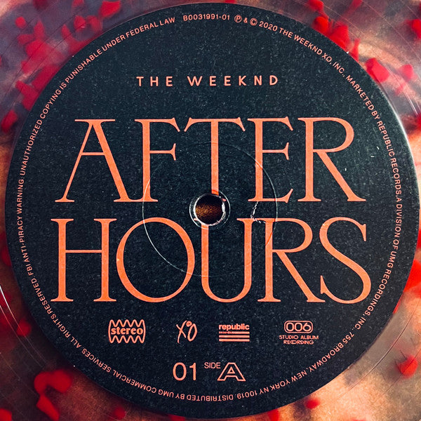 Weeknd - After Hours (Sealed) (Blood Splatter) (Used LP)
