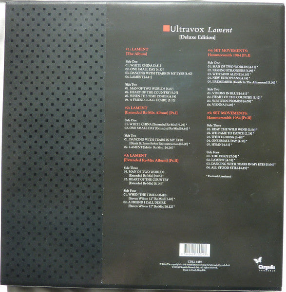 Ultravox - Lament Box Set (Clear) (Used LP)