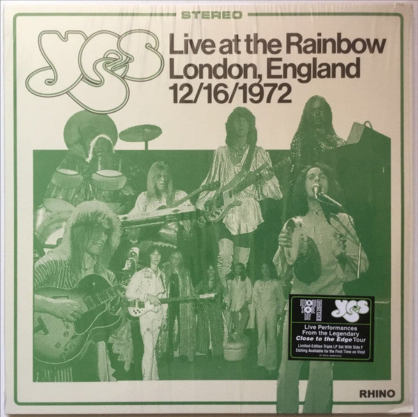 Yes - Live At The Rainbow London, England 12/16/1972 (RSD) (Etched) (Used LP)