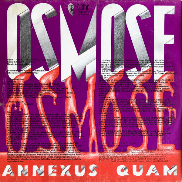 Annexus Quam - Osmose (Used LP)