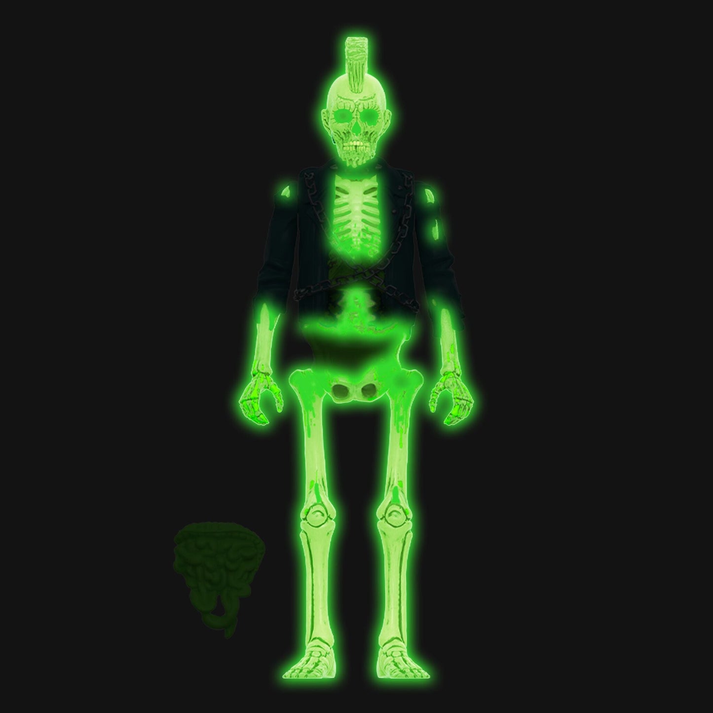 RETURN OF THE LIVING DEAD: ZOMBIE TRASH/ZOMBIE SUICIDE - REACTION-3.75"-SET OF 2-GLOW IN THE DARK