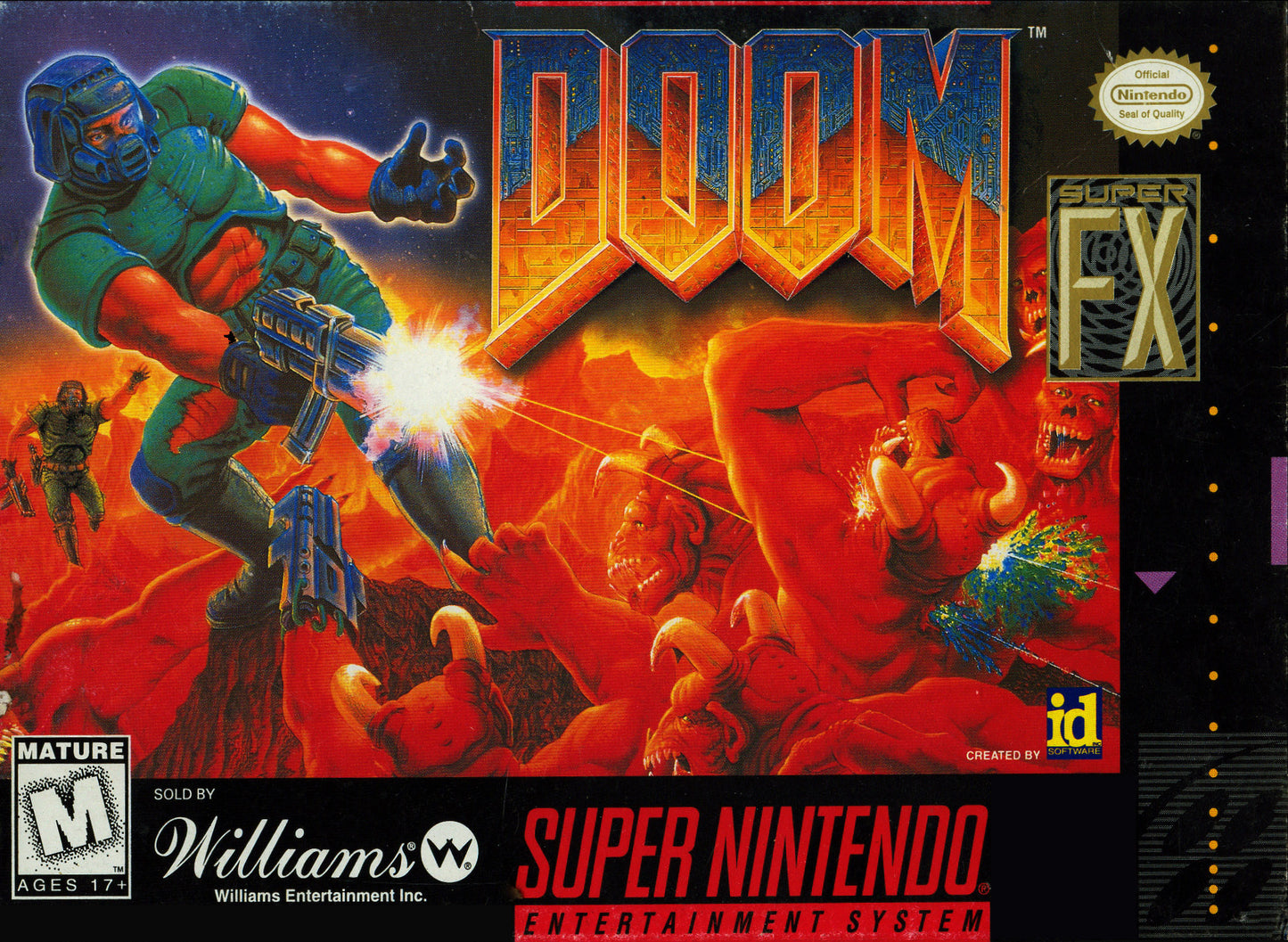 DOOM (1993)  - SNES (W/BOX & MANUAL)