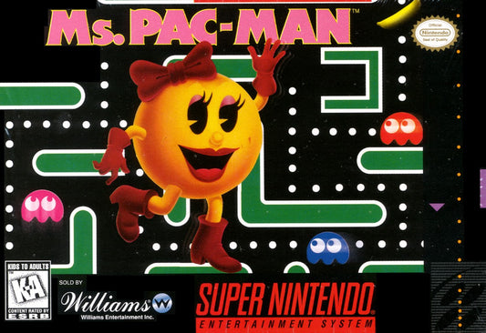 MS. PAC-MAN  - SNES (W/BOX & MANUAL)