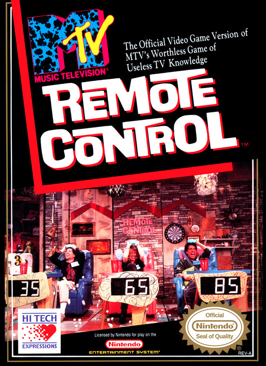 MTV REMOTE CONTROL  - NES (W/BOX & MANUAL)