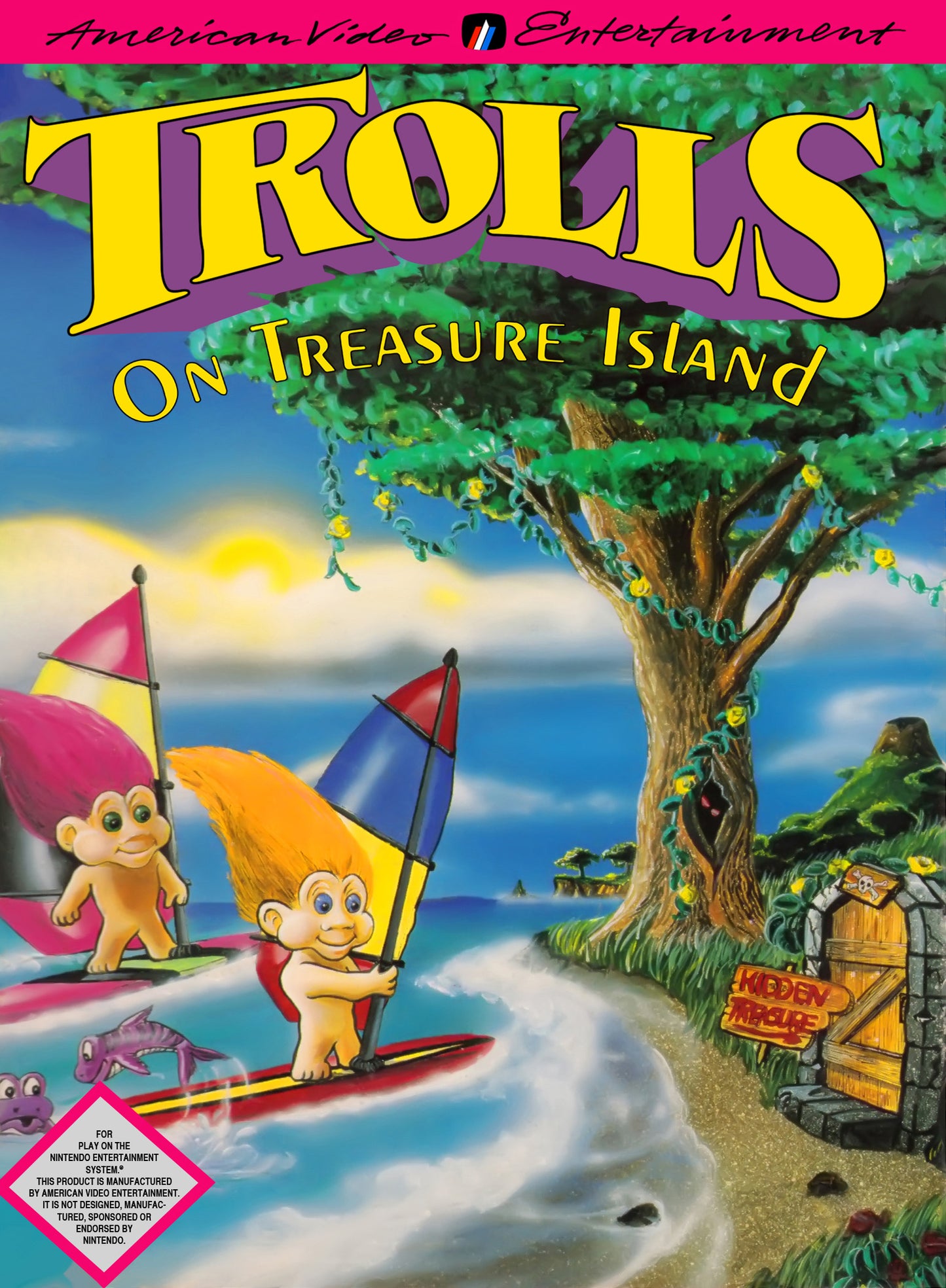 TROLLS ON TREASURE ISLAND  - NES (W/BOX)