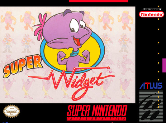 SUPER WIDGET  - SNES (W/BOX & MANUAL)