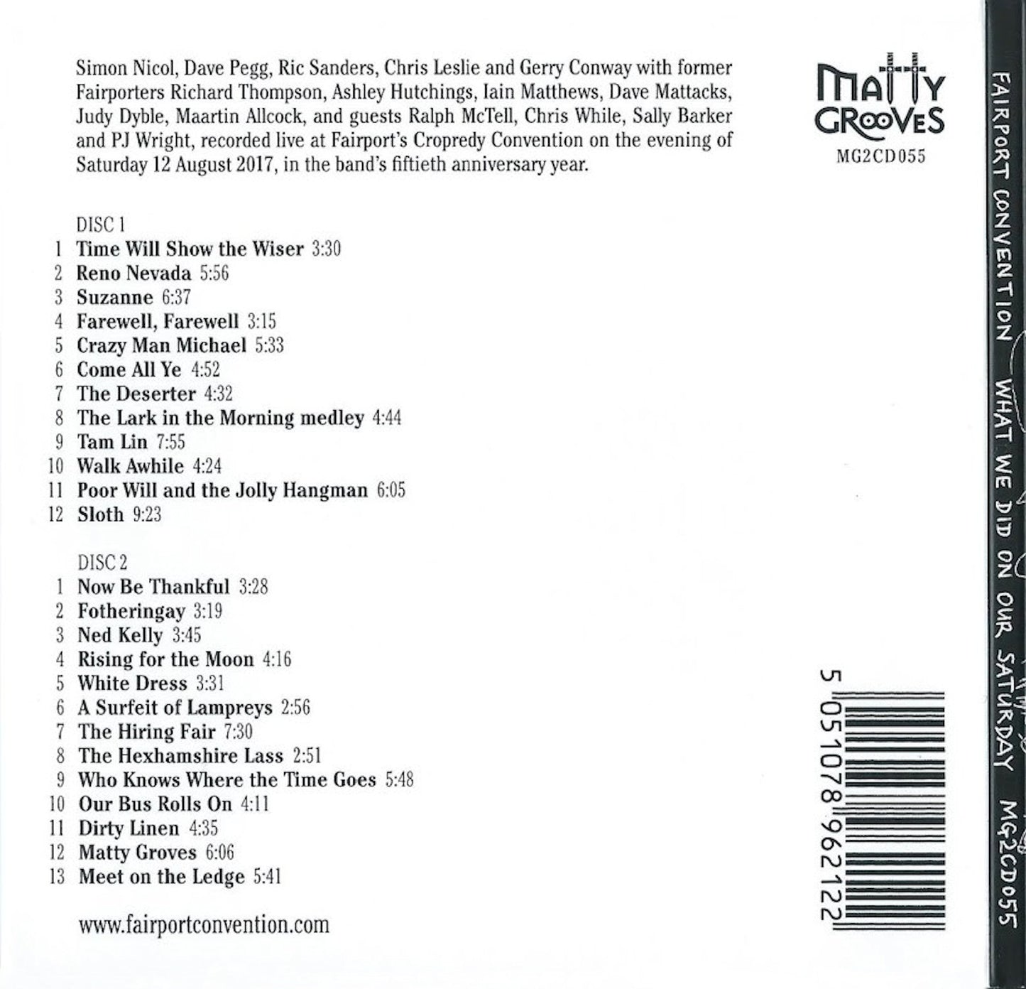 FAIRPORT CONVENTION  - WHAT WE DID ON OUR SATURDAY