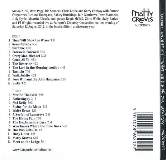 FAIRPORT CONVENTION  - WHAT WE DID ON OUR SATURDAY