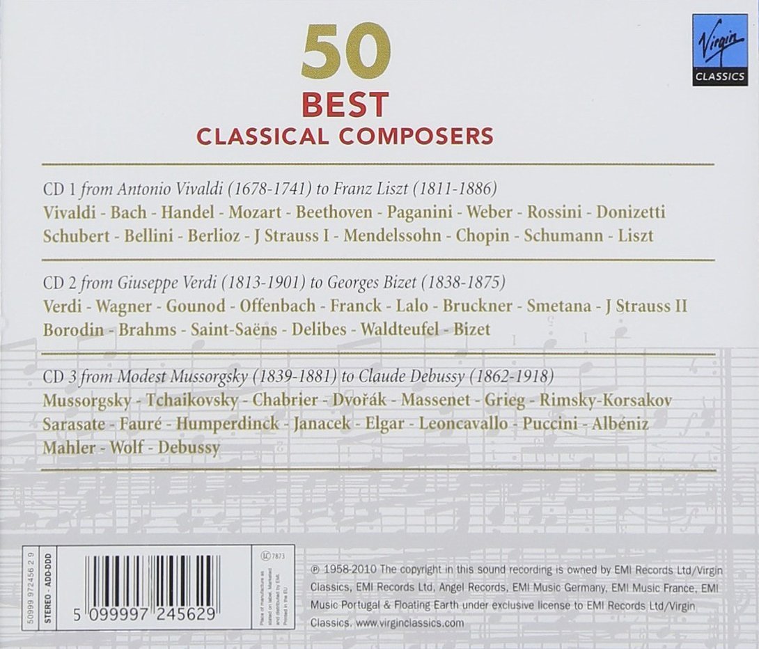 VARIOUS  - 50 BEST CLASSICAL COMPOSERS