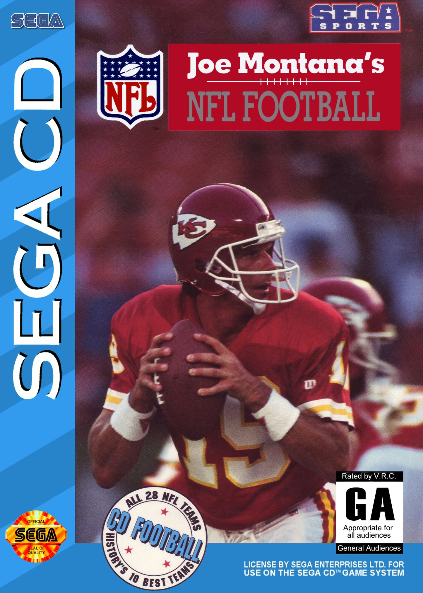 JOE MONTANA NFL FOOTBALL  - SEGACD