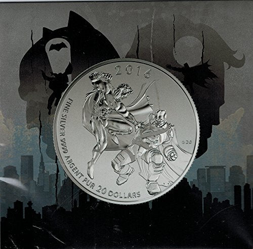 BATMAN V. SUPERMAN: $20 SILVER COIN - ROYAL CANADIAN MINT-2016