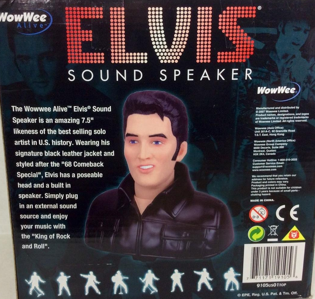 ELVIS BUST: SOUND SPEAKERS - WOWWEE ALIVE-2007