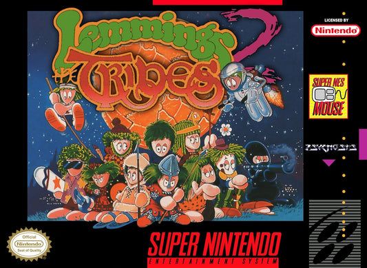 LEMMINGS 2: THE TRIBES  - SNES (W/BOX)