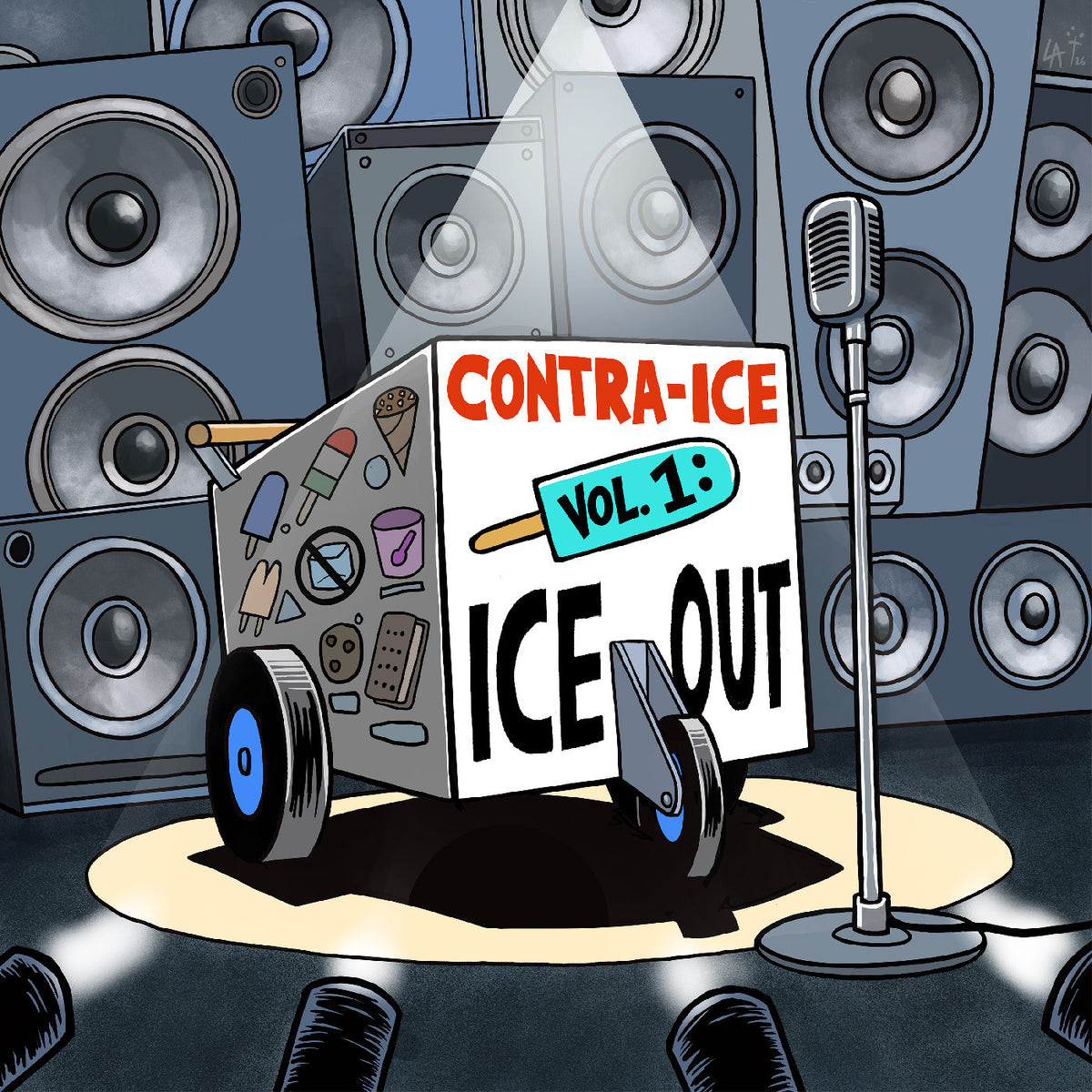 VARIOUS ARTISTS - CONTRA-ICE VOL. 1: ICE OUT (ORANGE/BLUE VINYL)