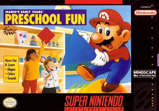 MARIO'S EARLY YEARS: PRESCHOOL FUN  - SNES (W/BOX & MANUAL)